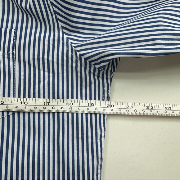 American Eagle Seriously Soft Shirt Women’s XS Blue White Striped Long Sleeve - Picture 4 of 7